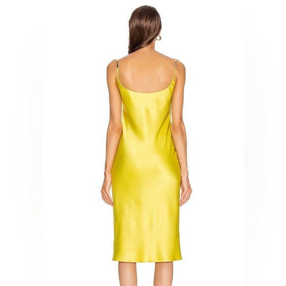 Galvan London silky lime dress - Picture 4 of 10